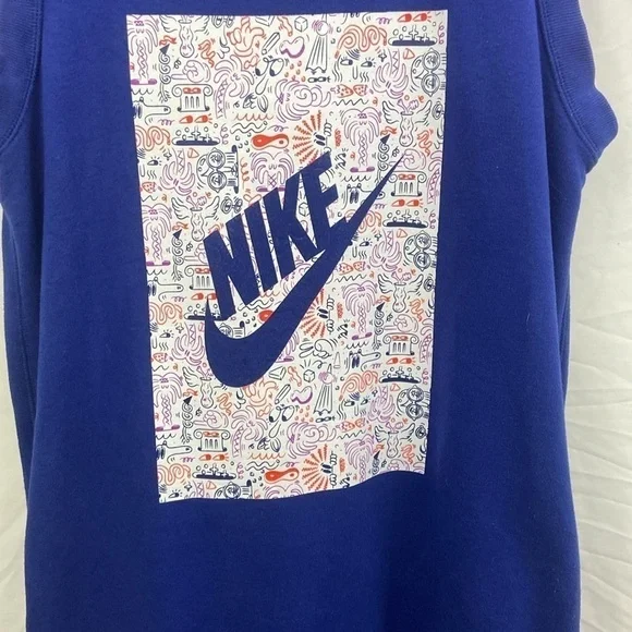 Nike Womens Blue Size Small Sweatshirt Sleeveless Dress - Picture 5 of 11